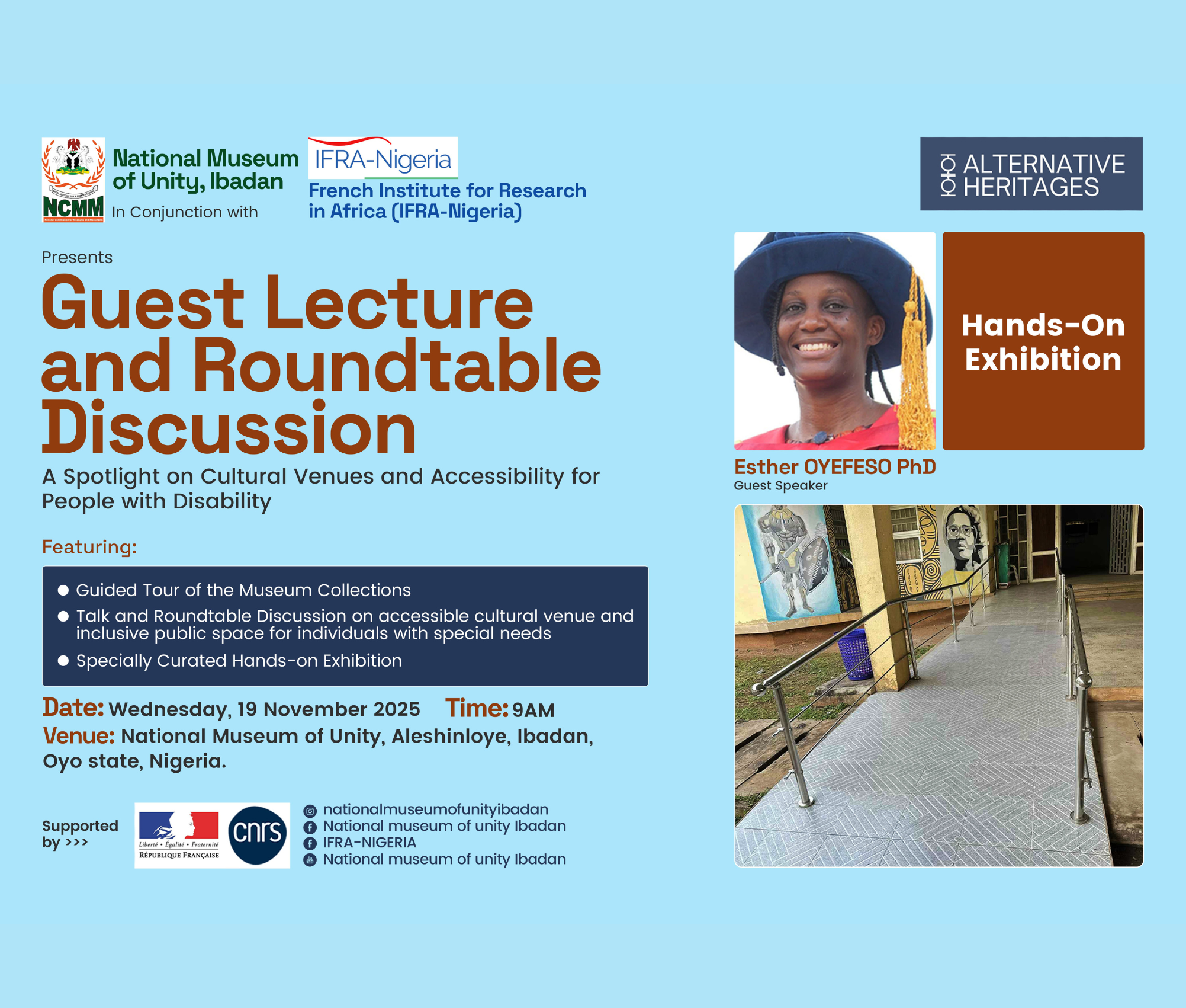 Rountable and lecture on accessibility to cultural spaces for people with disability