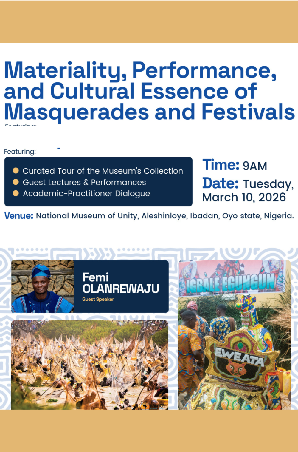 Materiality, Performance, and Cultural Essence of Masquerades and Festivals