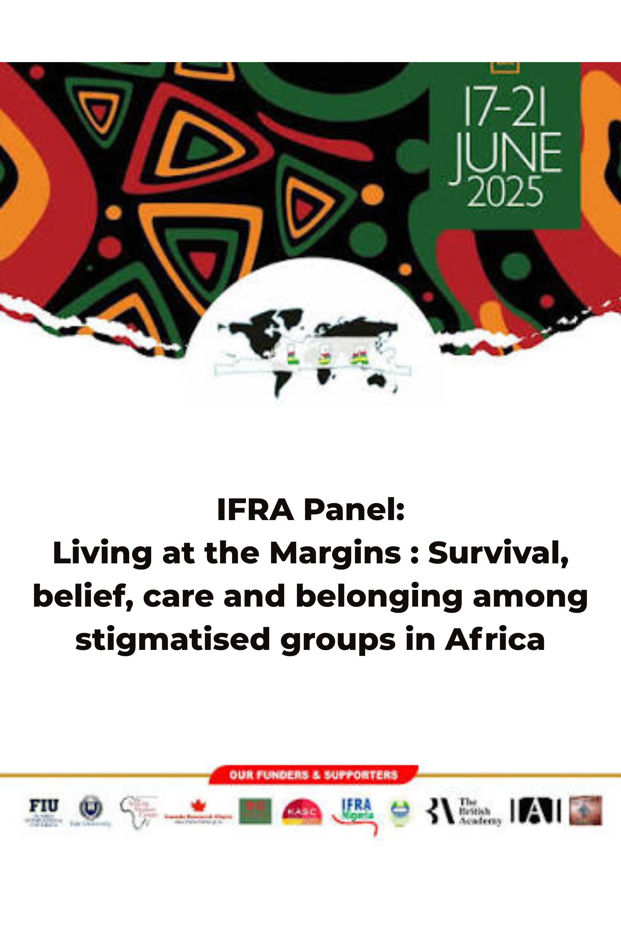 LSA 2025 Panel - Living at the Margins : Survival, belief, care and belonging among stigmatised groups in Africa